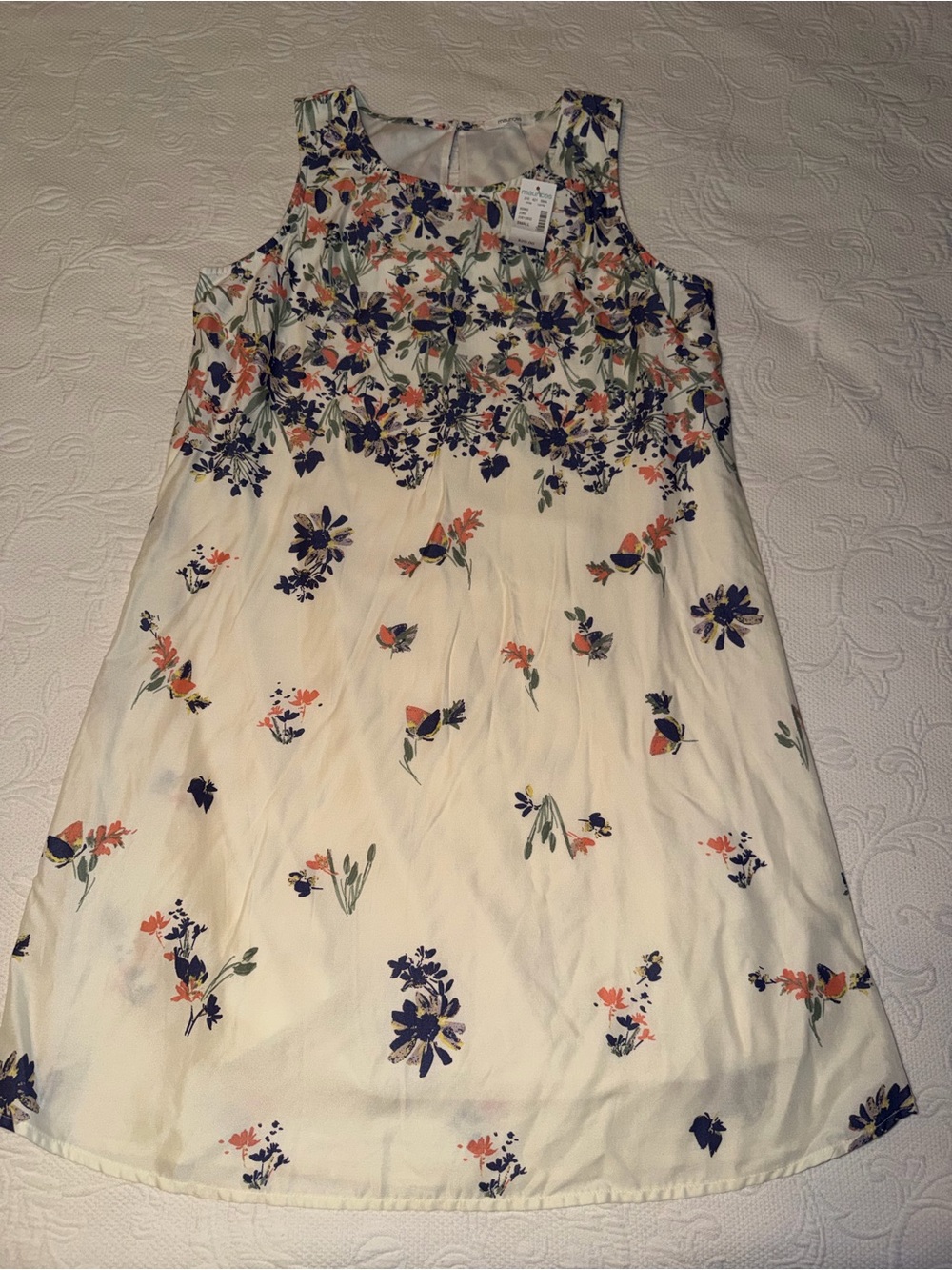 Maurices Ivory Floral Sleeveless A-Line Dress NWT